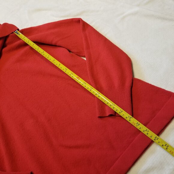 Off the Shoulder Red Knit Long Sleeve Sweater Top French Connection Women XL - Picture 11 of 11